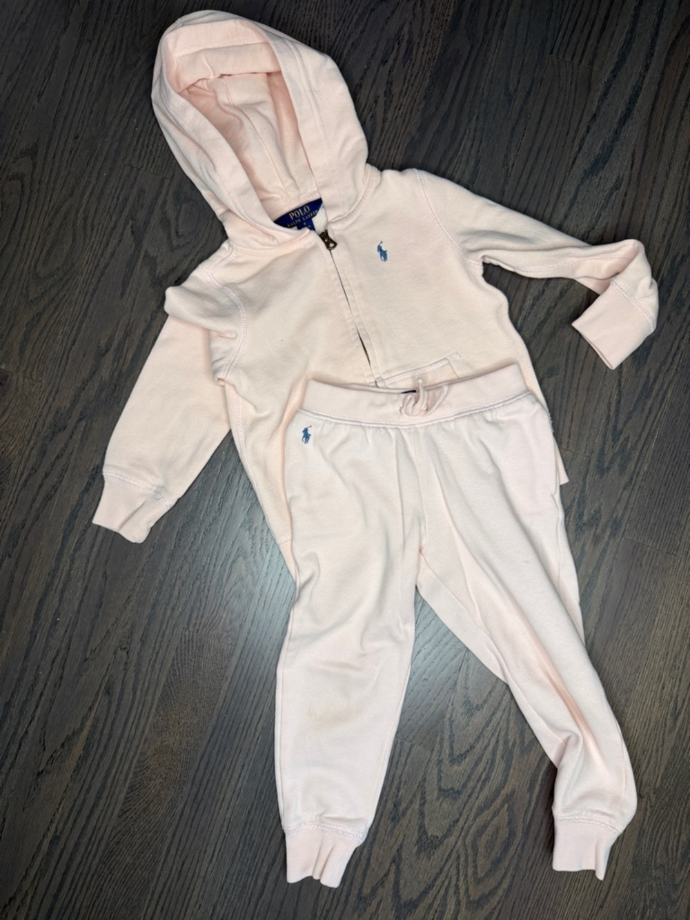 Polo by Ralph Lauren Light Pink Hoodie & Joggers Set - Kids